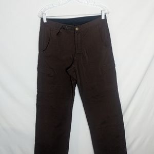 Prana Stretch Zion Pants Brown 32x32 Fishing Cargo Breathable Packable Hiking M